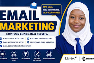 klaviyo mailchimp email marketing, automation setup, and copywriting