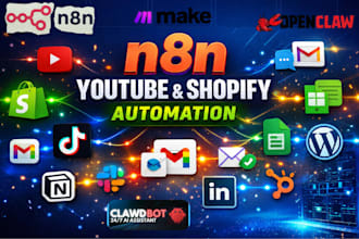 n8n youtube automation n8n shopify n8n agent open claw setup n8n ai automation