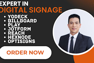 setup digital signage crm yodeck billboard play jotform reach hexnode optisigns