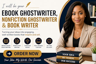 ghostwrite your ebook, nonfiction ghostwriter and christian book writer