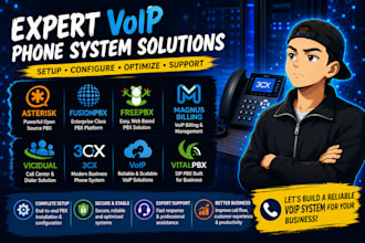 configure asterisk fusionpbx freepbx magnus billing vicidual 3cx volp vitalpbx