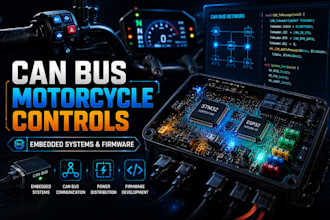 design can bus motorcycle hand controls, power distribution pcb, embedded system