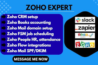 setup zoho crm zoho books zoho mail zoho fsm zoho desk zoho people zoho projects