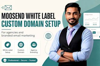 setup moosend white label email marketing custom domain for agency brand
