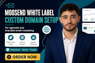 setup moosend white label email marketing custom domain for agency brand
