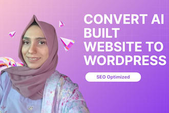 transfer ai built website on wordpress or shopify