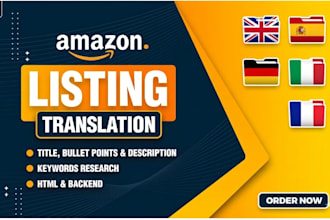 translate and localize amazon listing to english french english spanish german