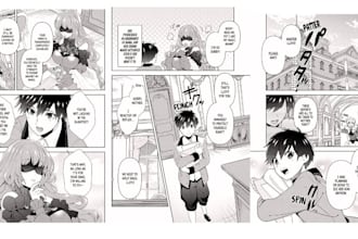 do anime style manga page, manga panel, webtoon panel, manga artist, manga page