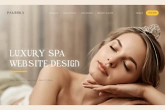 design modern spa, massage and wellness website for beauty brands