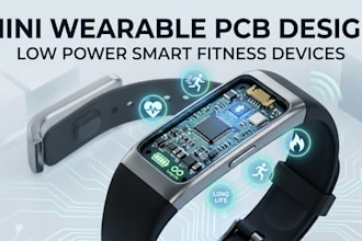 design mini wearable pcb, smart fitness device and low power firmware