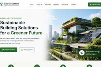 design wix green building consultant website sustainability leed consultant site
