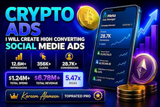 create and manage high converting crypto ads for web3, defi and nft projects