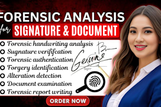 provide professional forensic signature and handwriting analysis