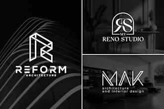 architecture and interior logo design