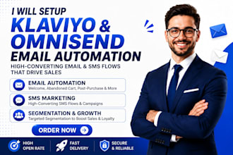 omnisend flow, klaviyo and shopify email automation and SMS flows