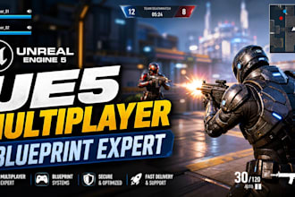 develop unreal engine 5 multiplayer games and ue5 blueprints gameplay