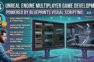 do unreal engine multiplayer game development with blueprints, ue5