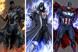 draw a superhero character for comics