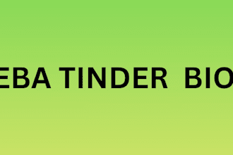 write a perfect eba and tinder profile text or tinder bio
