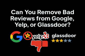 remove bad article, glassdoor, indeed mugshots, gmb