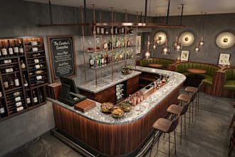 design led lighting for gaming room, cafe, bar and retail store