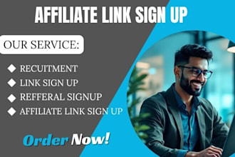 do affiliate link sign up, link promotion and affiliate recruitment