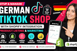 setup manage german tiktok shop with shopify integration listing and marketing