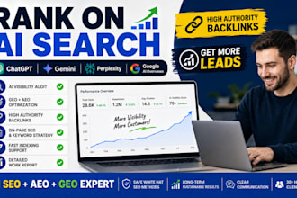 skyrocket generative ai GEO aeo and on page SEO baclinks for ai website search