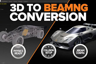 convert 3d models into beamng drive ready vehicle mods with physics