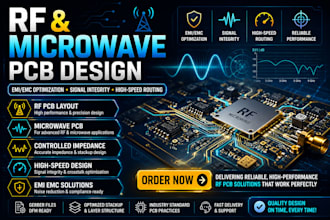 do rf microwave pcb layout, emi emc optimization, signal and high speed routing