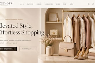 design wix online boutique website fashion ecommerce store website clothing site