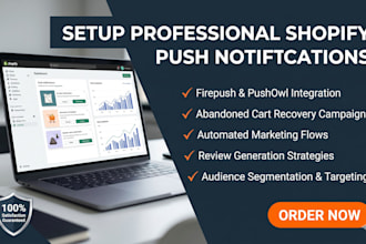 setup professional shopify push notifications via hulk mergn