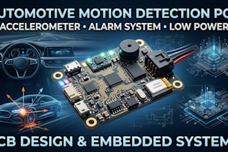 design automotive motion detection pcb with accelerometer and alarm system