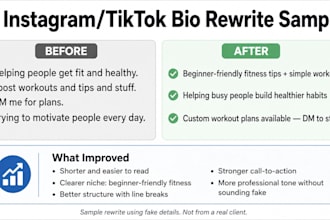 rewrite your bio, caption, or listing to sound clear and professional