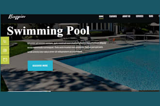 design a luxury pool builder, cleaning, and repair website