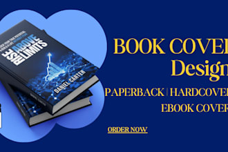 do ebook cover, paperback book, kindle book, ebook hardcover, book design