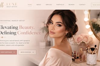 build squarespace makeup artist website beauty portfolio website cosmetics store
