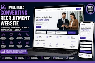 build converting recruitment website, staffing job board, agency hiring website