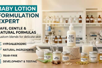 formulate mild non toxic and hypoallergenic baby lotion for private label brands