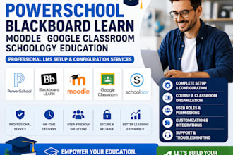 setup powerschool blackboard learn moodle google classroom schoology education
