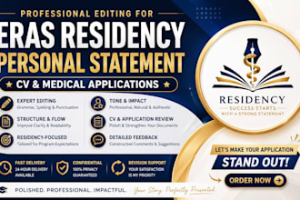 edit your eras residency personal statement and medical school application