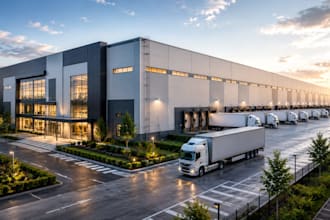 create warehouse factory industry building cgi visualization