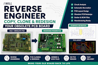 reverse engineer copy clone and redesign your obsolete pcb board