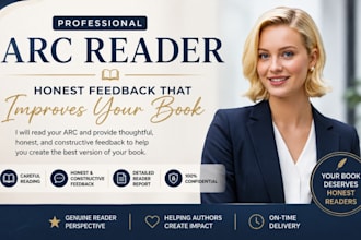be your arc reader and provide honest book feedback