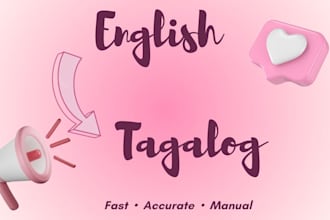 translate english to tagalog manually