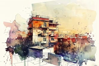 paint digital and watercolor portraits