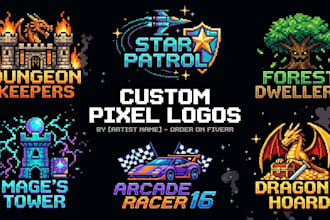 create custom pixel art, retro gaming and 8 bit mascot designs for your brand