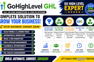 set up gohighlevel  automation and sales funnel expert