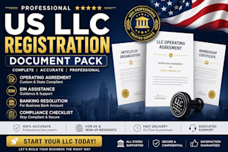 provide US llc formation document package for startups