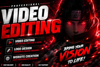 professional tiktok video editing logo design and websites
